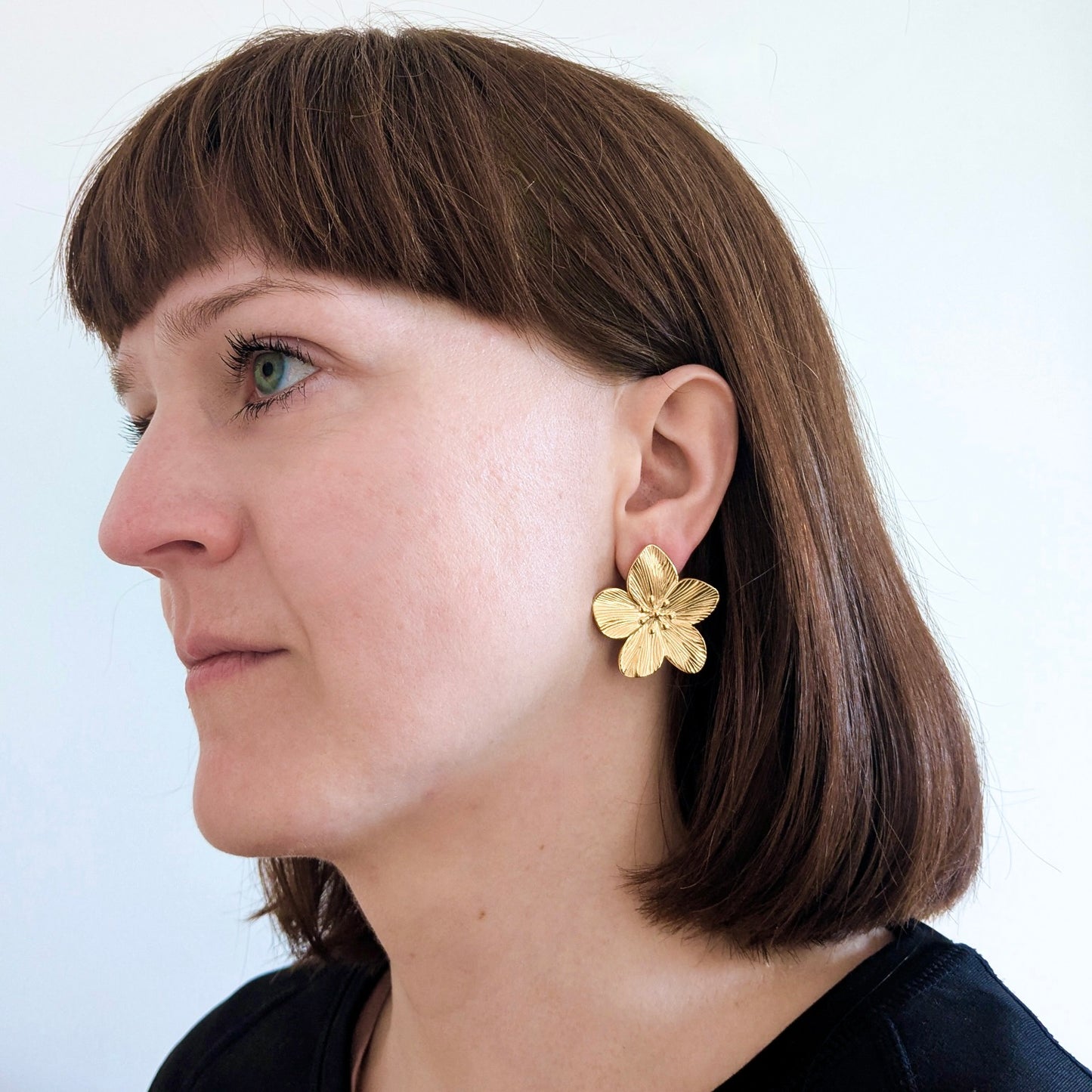 waterproof flower earrings