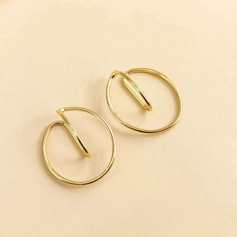 cuff hoops gold. no pierce earrings