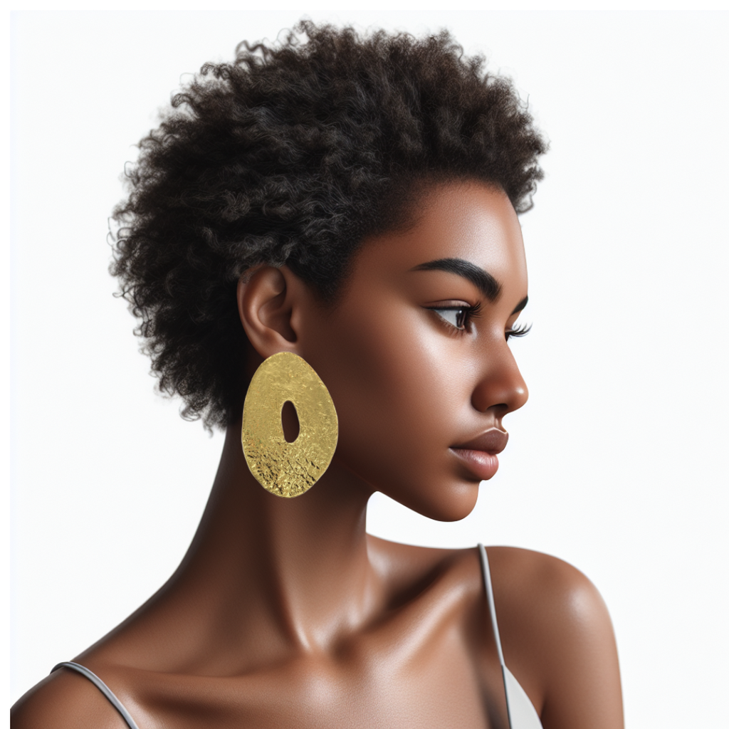 chunky gold stud earrings