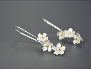 Forget me not earrings sterling silver