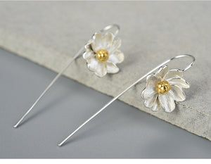 Sterling silver Jasmine flower earrings