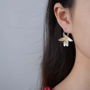  lily flower drop earrings