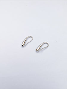 silver waterdrop minimalist earrings