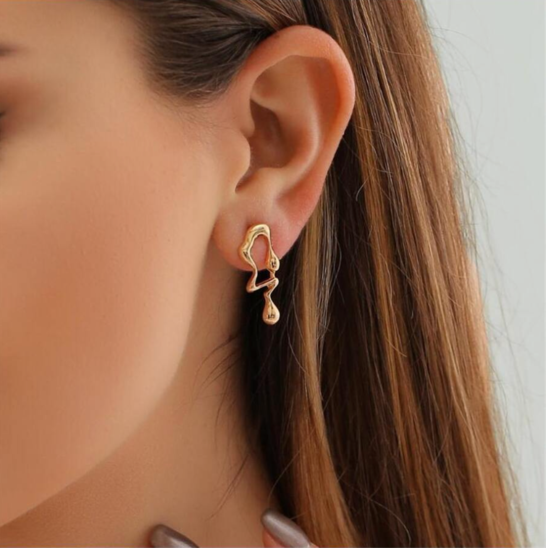 mix match gold earrings