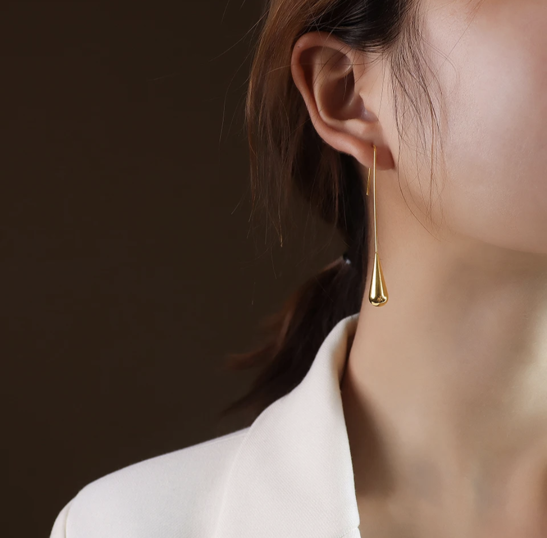 minimalist drop earrings