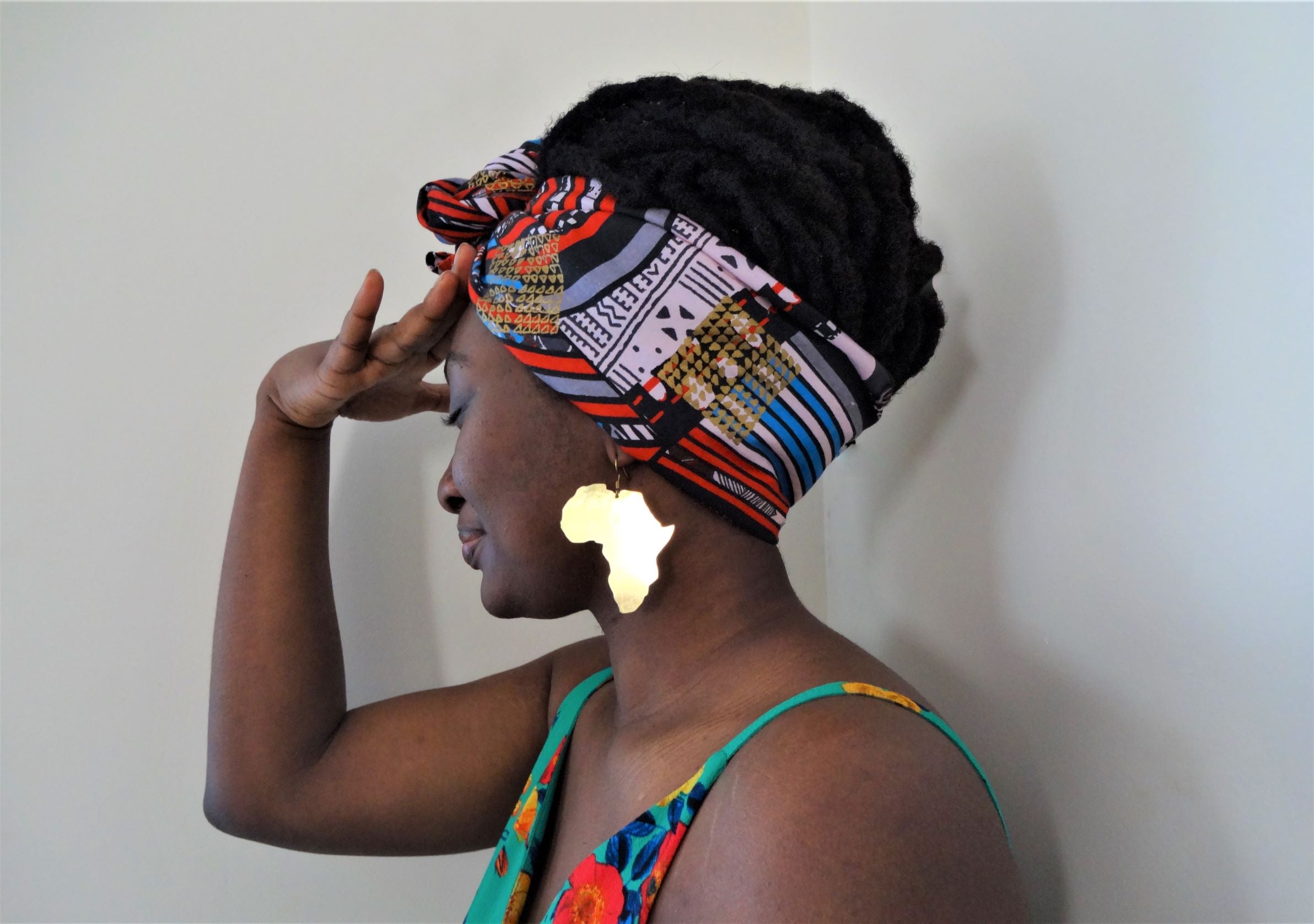 Brass Africa Earrings