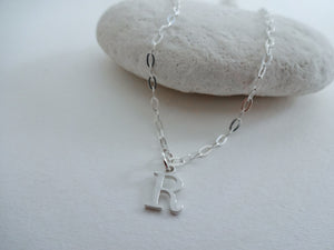 sterling silver initial pendant
