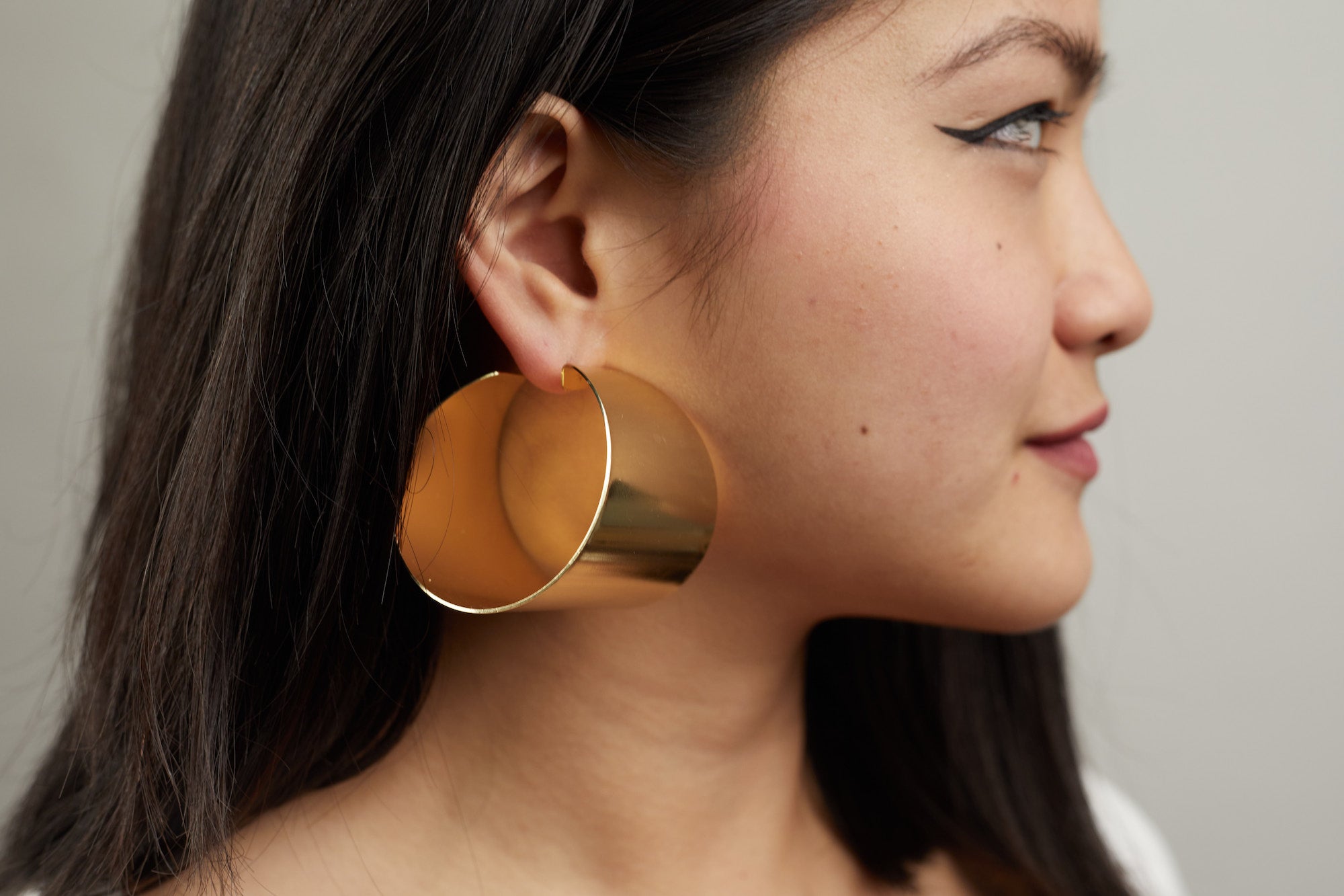 Buy 18K Gold Hoop Earrings 40mm Big Hoop Earrings Large Hoop Online in  India  Etsy
