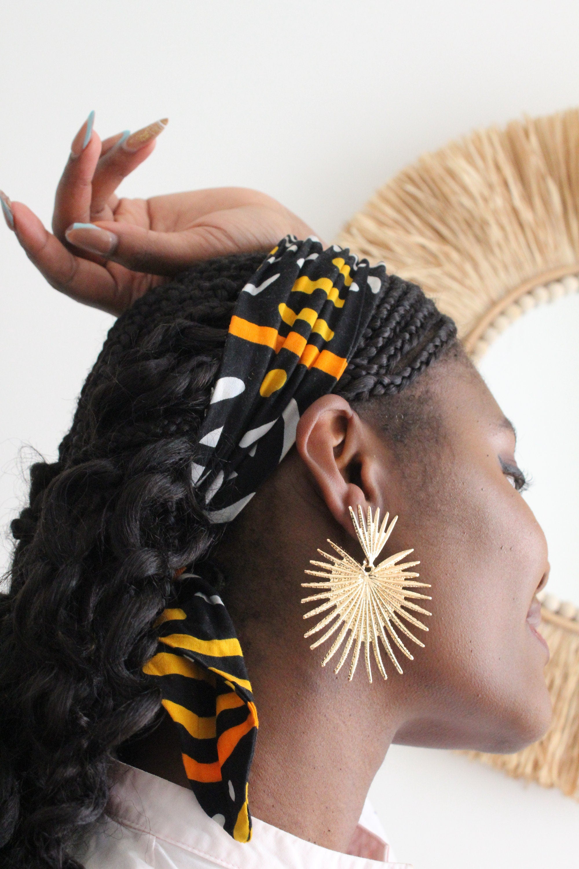 starburst gold earrings