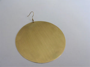 large gold disk earrings